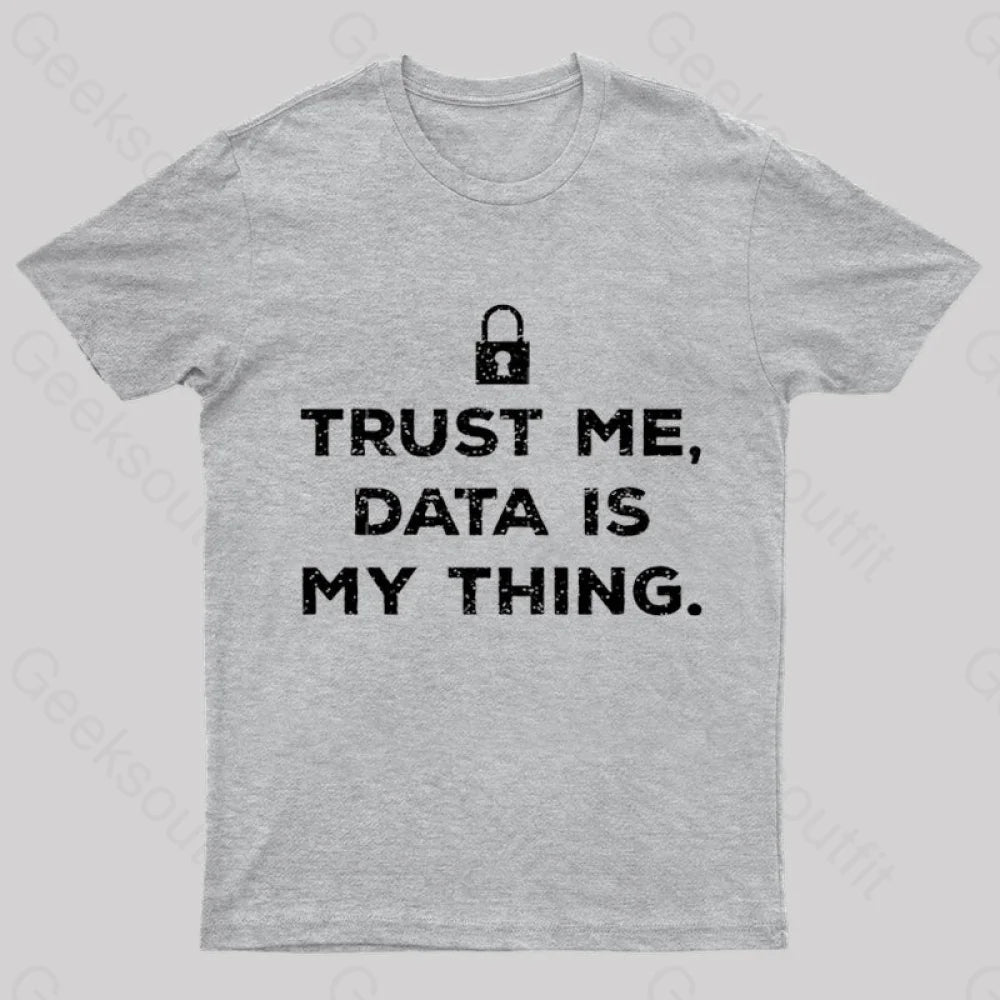 Data Is My Thing Nerd T-Shirt Grey / S