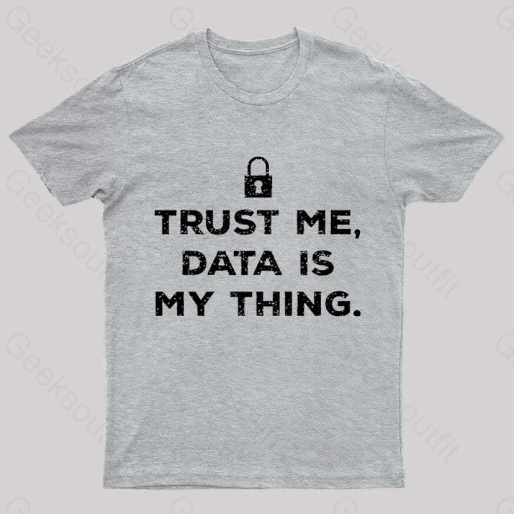 Data Is My Thing Nerd T-Shirt Grey / S