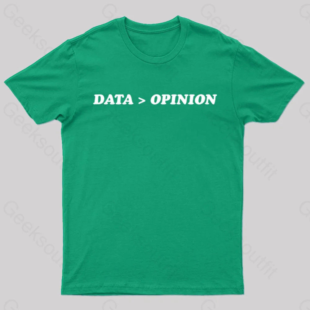 Data Opinion Geek T-Shirt Green / S