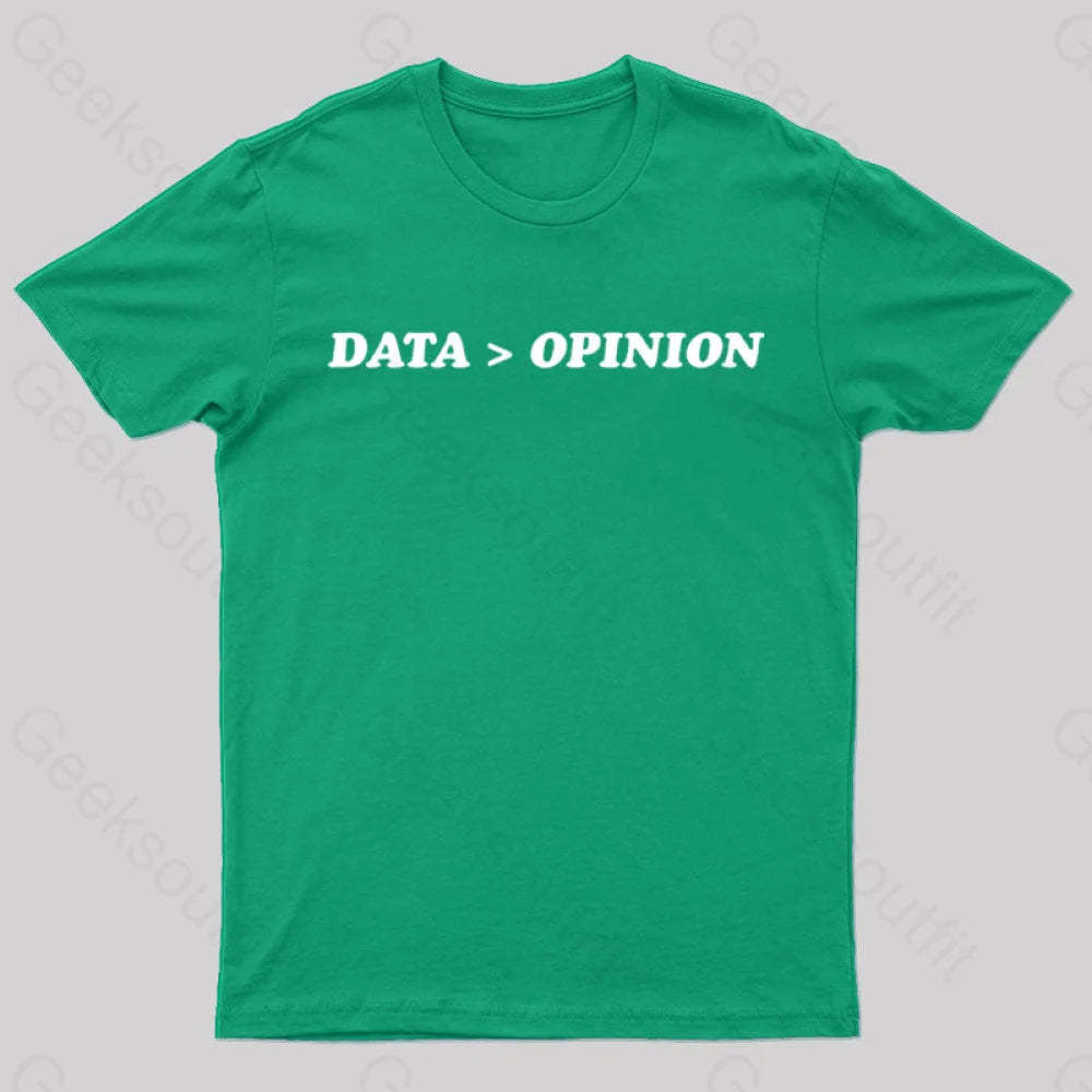 Data Opinion Geek T-Shirt Green / S