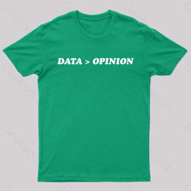 Data Opinion Geek T-Shirt Green / S