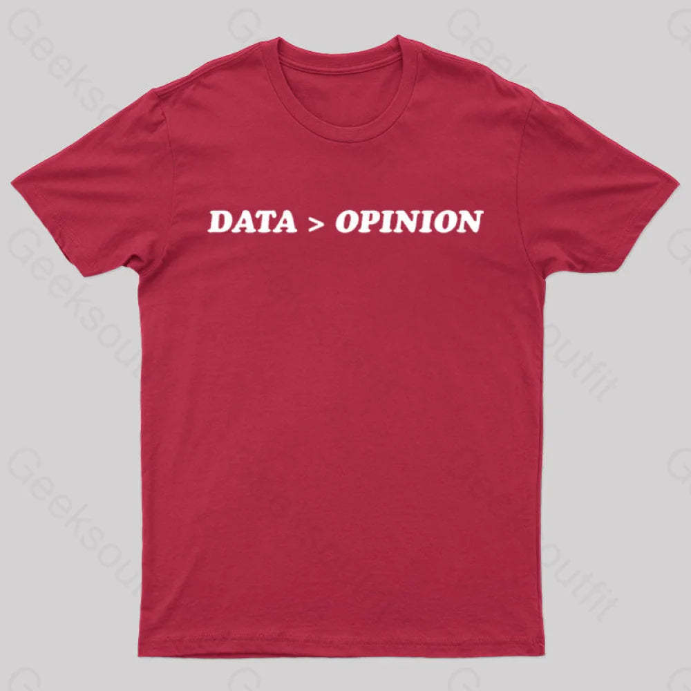 Data Opinion Geek T-Shirt Red / S