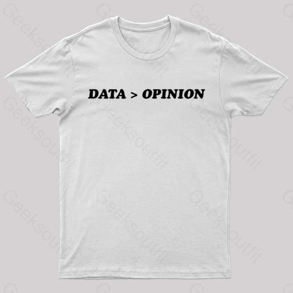 Data Opinion Geek T-Shirt White / S