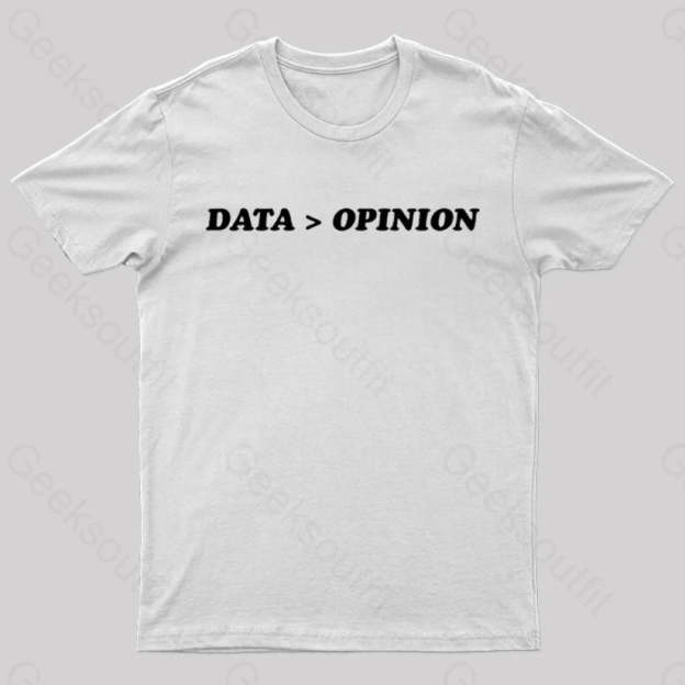 Data Opinion Geek T-Shirt White / S