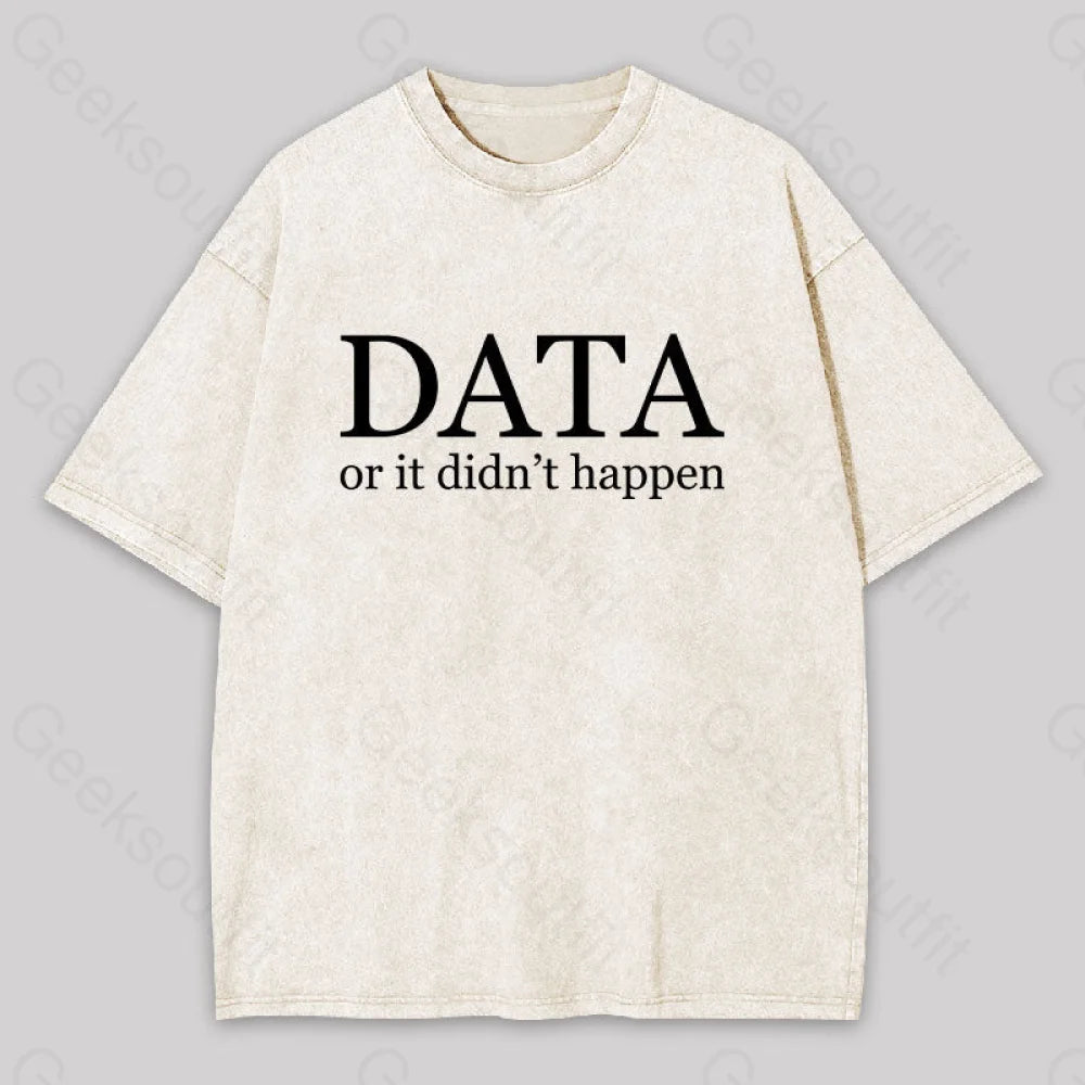 Data Or It Didn?��t Happen Washed T-Shirt Apricot / S