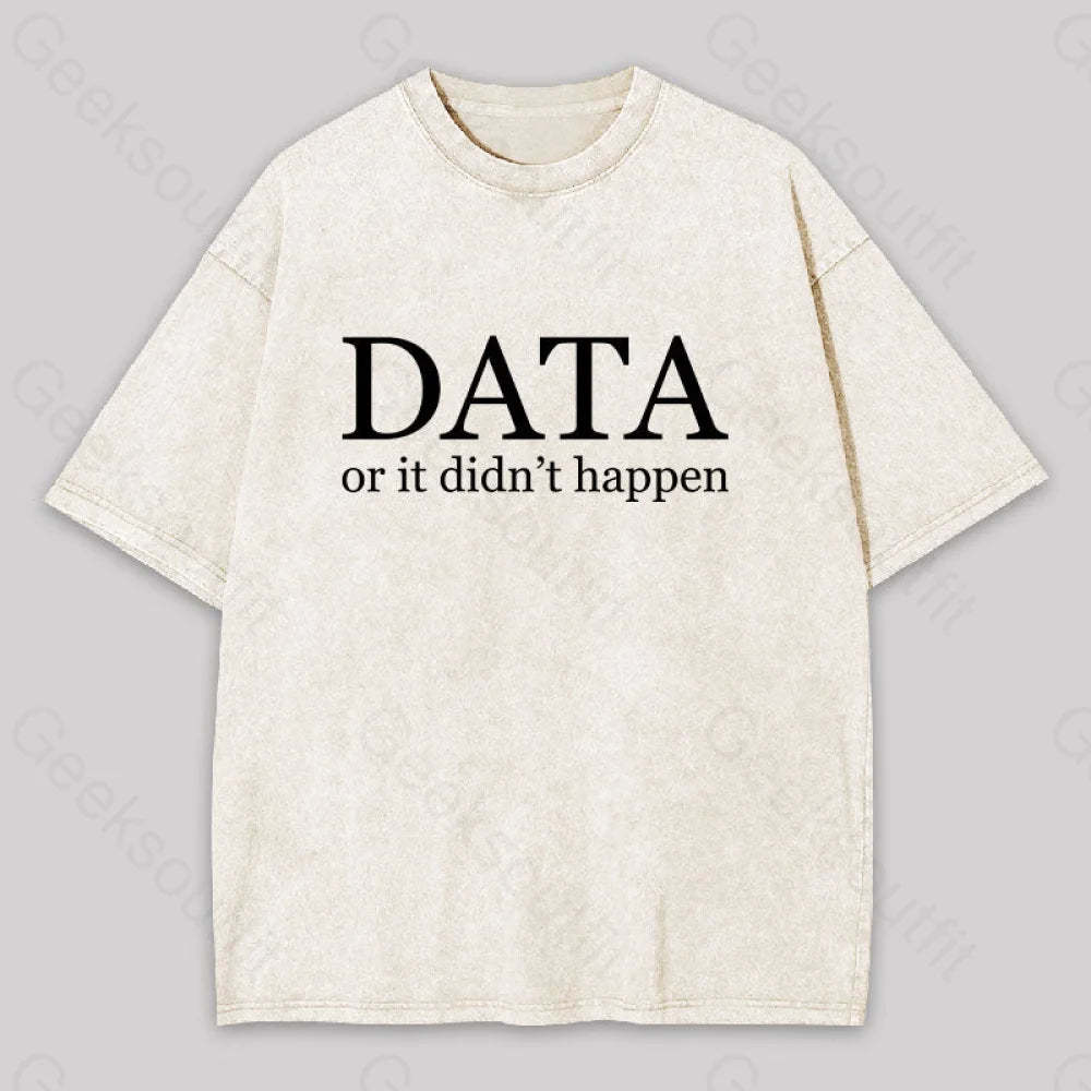 Data Or It Didn?��t Happen Washed T-Shirt Apricot / S