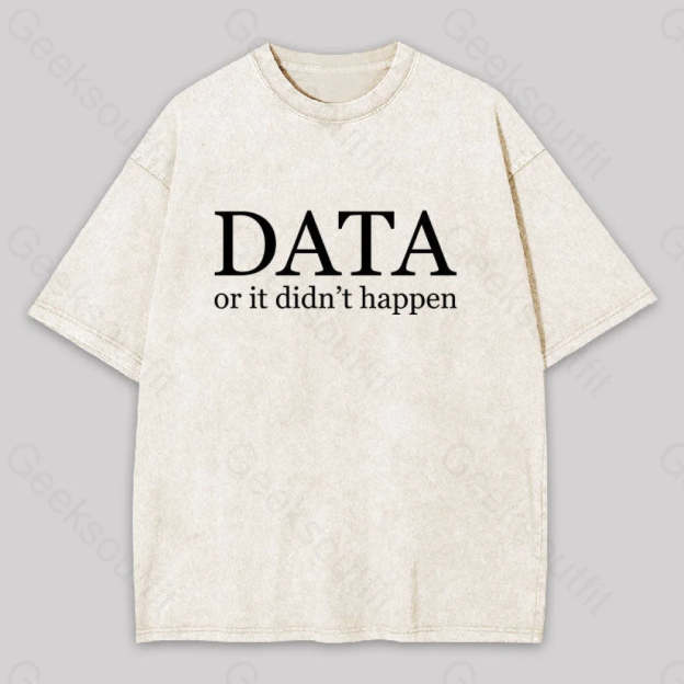 Data Or It Didn?��t Happen Washed T-Shirt Apricot / S