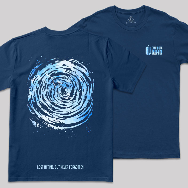 Time Vortex Front and Back Printing Geek T-Shirt