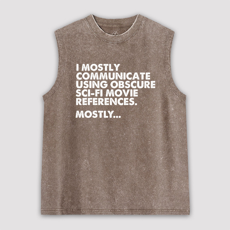 Sci-fi Movie Reference Unisex Washed Tank