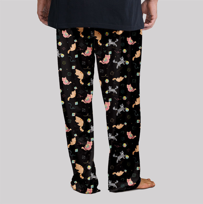 DND Dice Cat Geek Loungewear Pants