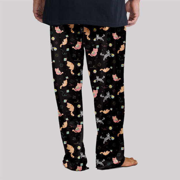 DND Dice Cat Geek Loungewear Pants