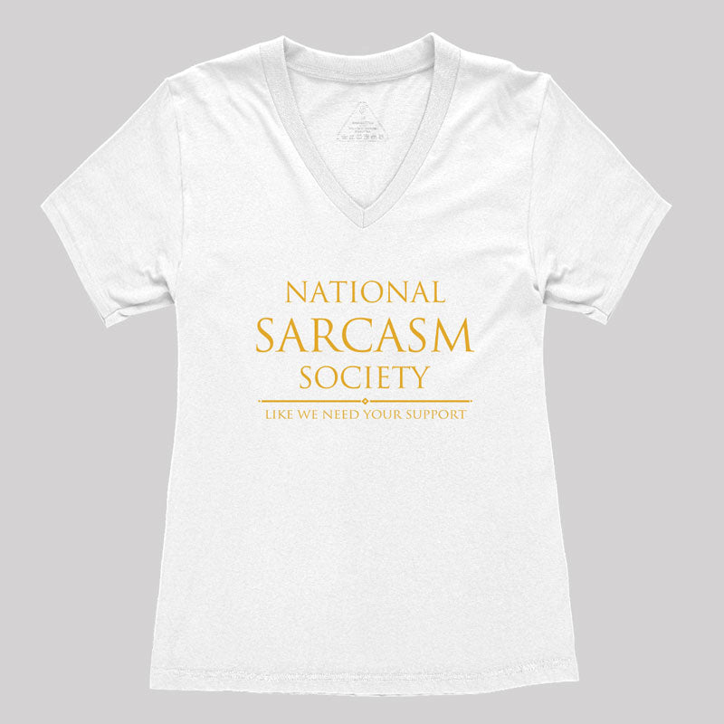 National Sarcasm Society Women's V-Neck T-shirt