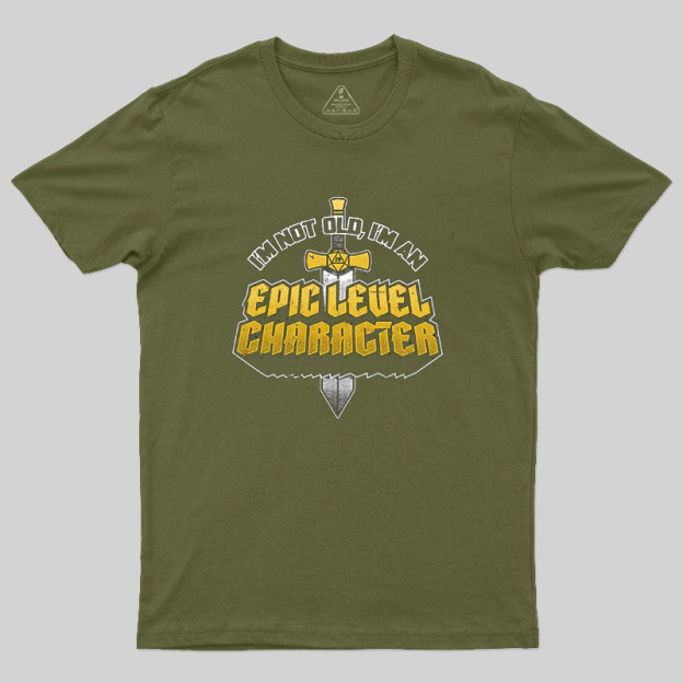 Old RPG Epic Character Geek T-Shirt