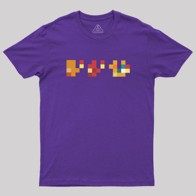 Pixel Fire Lizard Geek T-Shirt