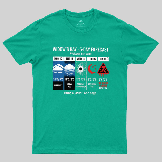 Spooky 5 Day Weather Forecast Geek T-Shirt