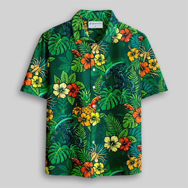 Alien Button Up Pocket Shirt