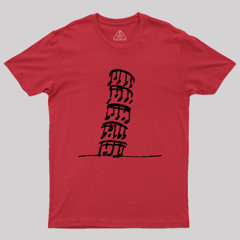 Stacked Music Notes Pun Geek T-Shirt