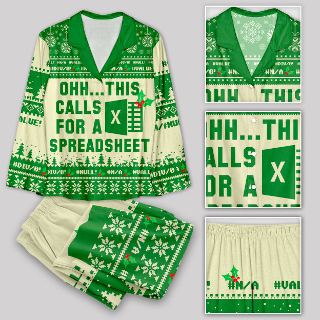 Ohh This Calls for a Spreadsheet Geek Pajama Sets
