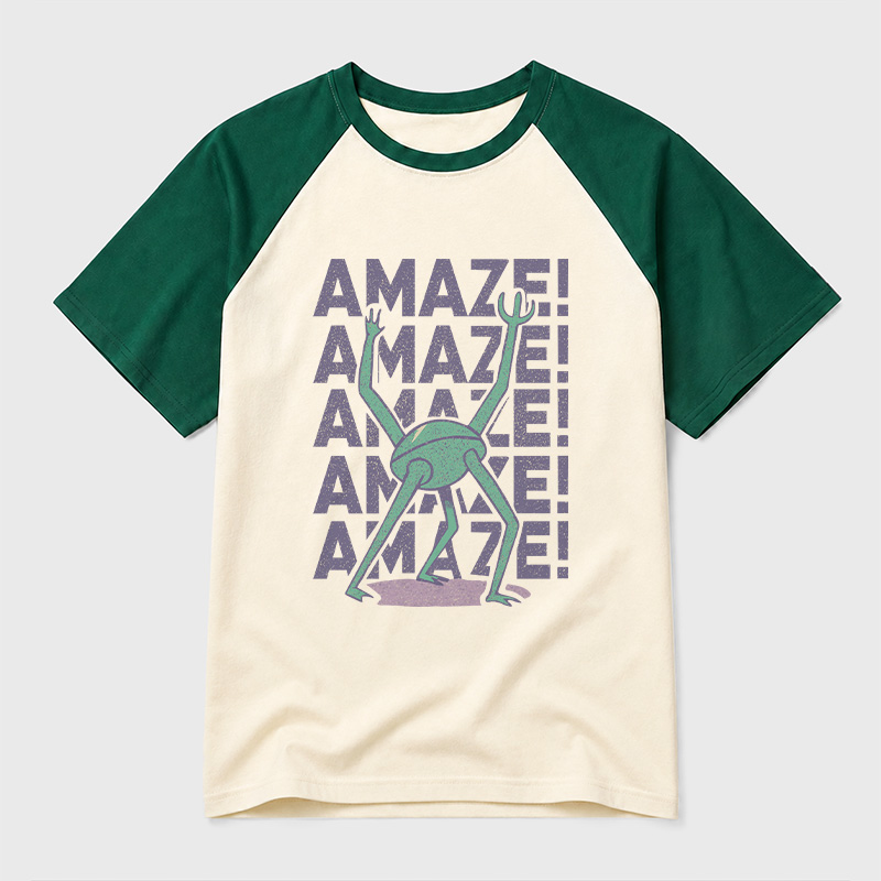 Rocky Amaze Geek Retro Raglan T-Shirt