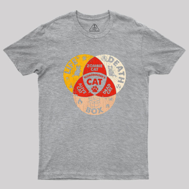 Schrodinger's Cat Venn Diagram Geek T-Shirt