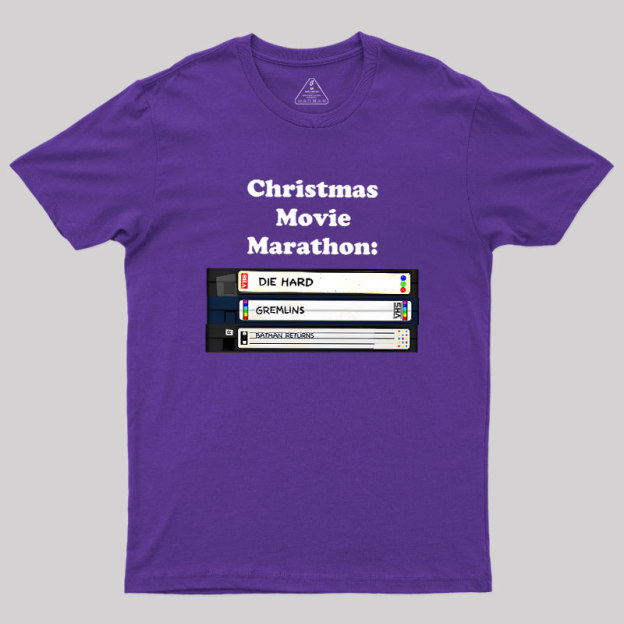 Christmas Movie Marathon Geek T-Shirt