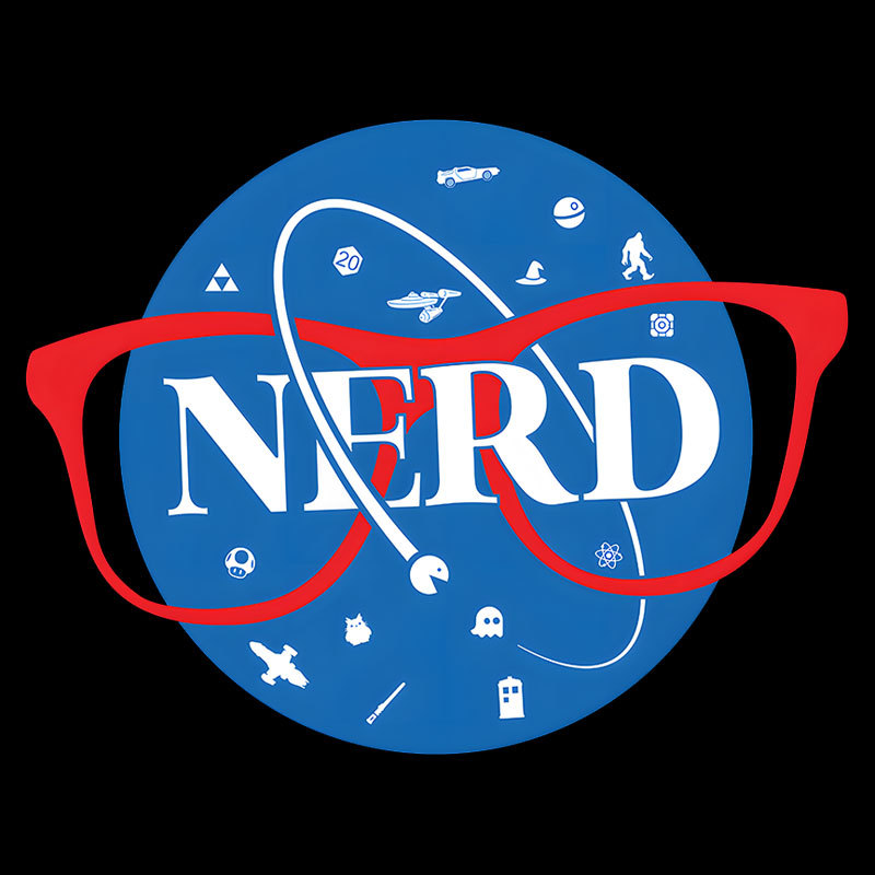 Nerdy Space Patch Geek T-Shirt