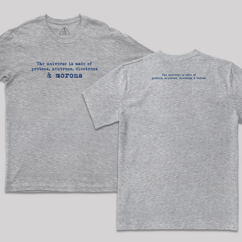 The Composition Of The Universe Science Front and Back Printed T-Shirt