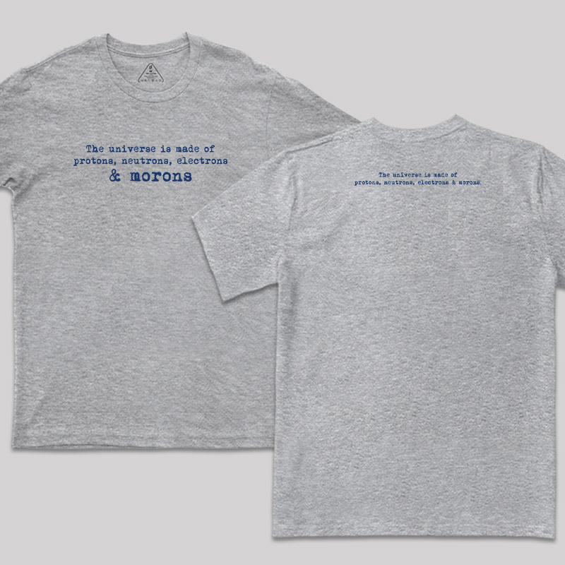 The Composition Of The Universe Science Front and Back Printed T-Shirt