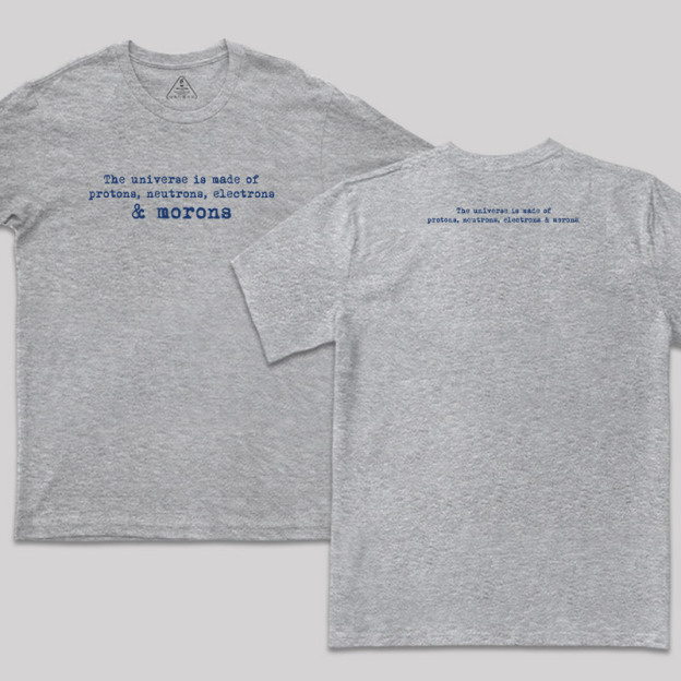 The Composition Of The Universe Science Front and Back Printed T-Shirt