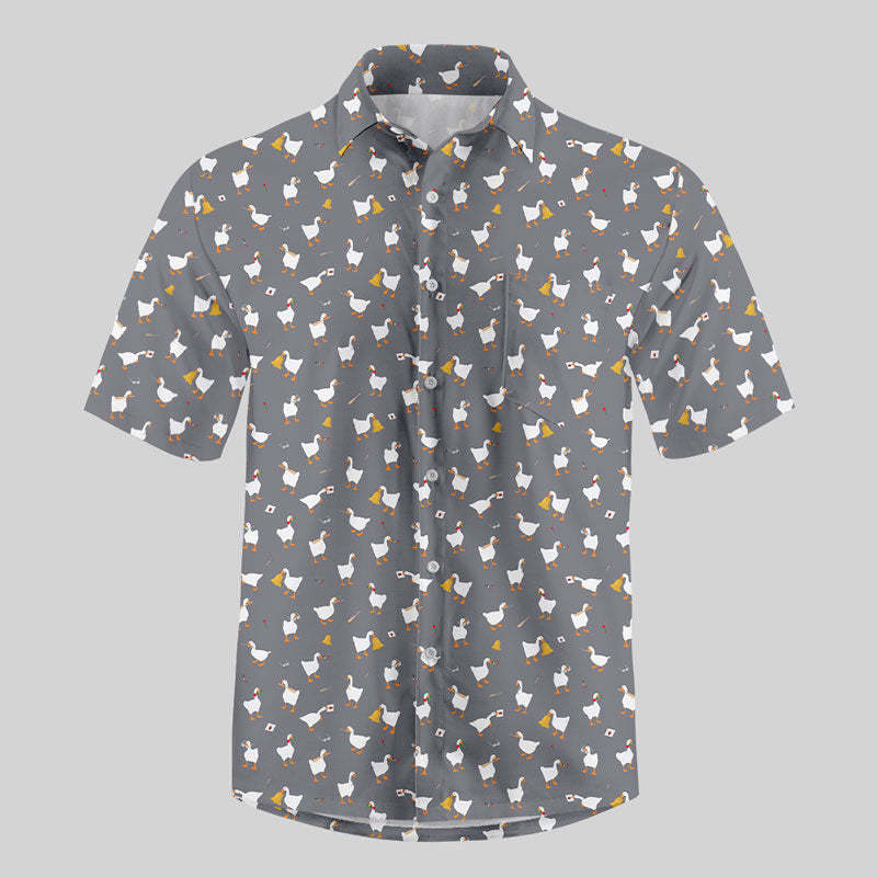 Goose Game Button Up Pocket Shirt