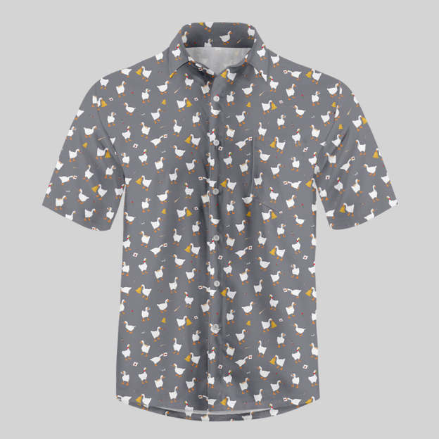 Goose Game Button Up Pocket Shirt