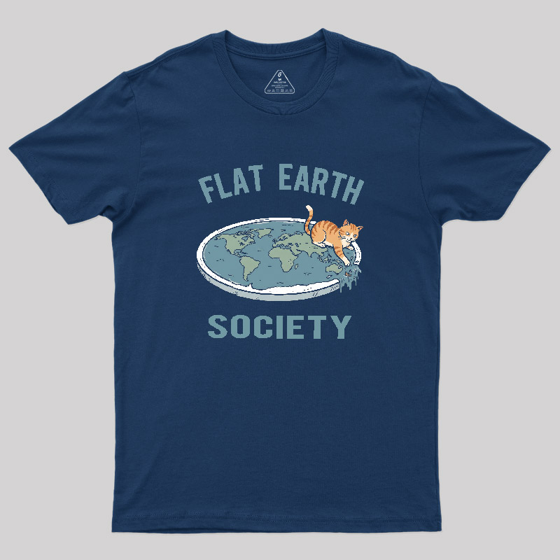 Cat Edge of the World Geek T-Shirt