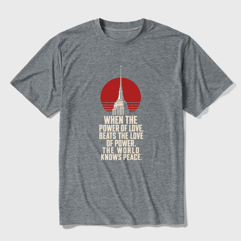 Love Over Power Ultra Soft Heather Tees