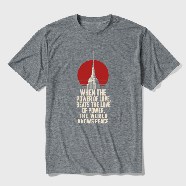 Love Over Power Ultra Soft Heather Tees