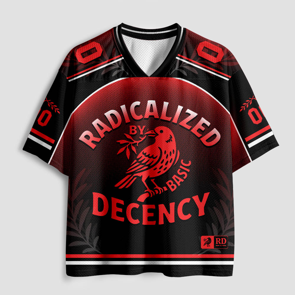 Radicalized By Basic Decency Geek Mesh Jersey