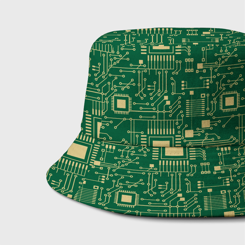 Technology Sense Circuit Board Geek Bucket Hat