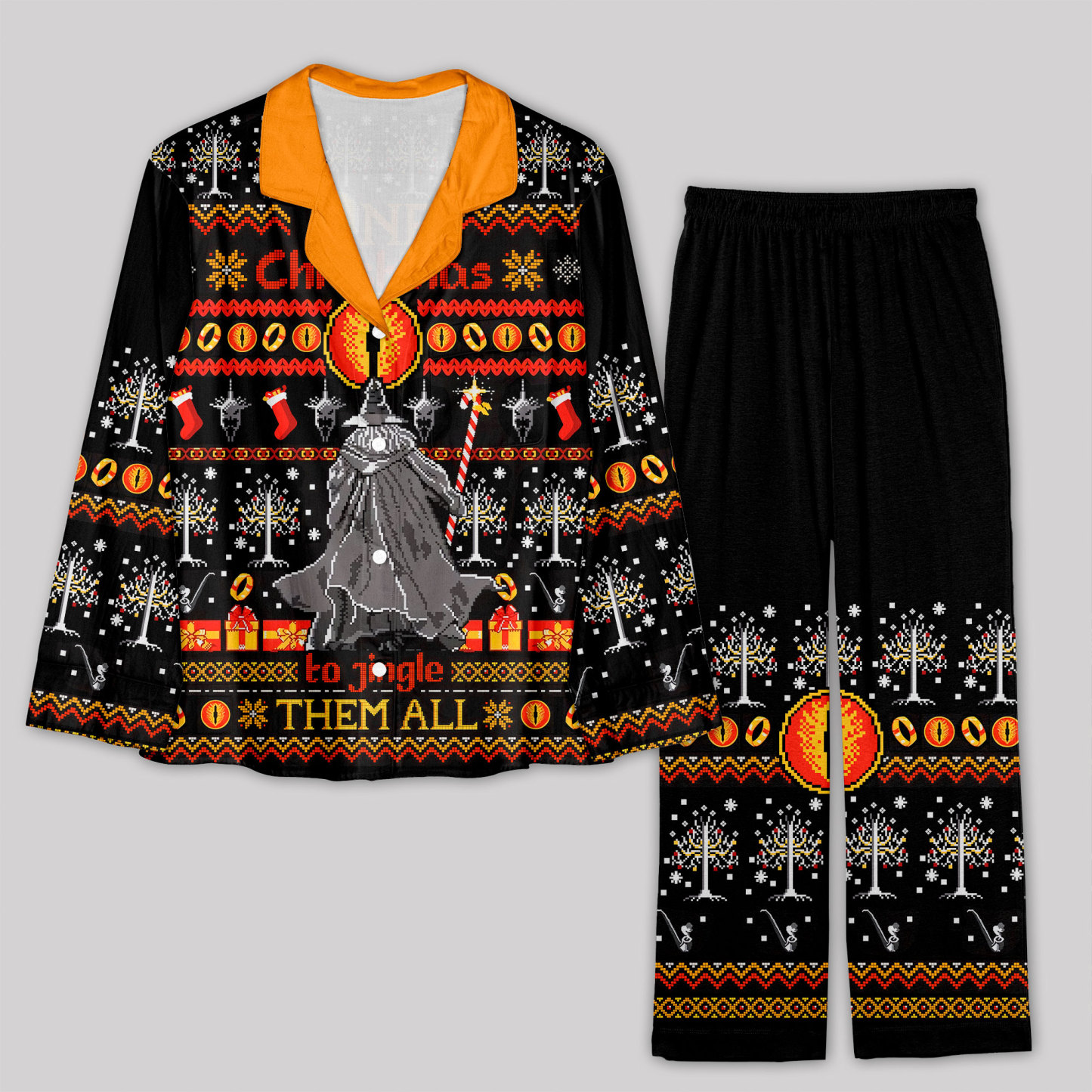 Geeksoutfit Gandalf Christmas Pajama Sets for Sale