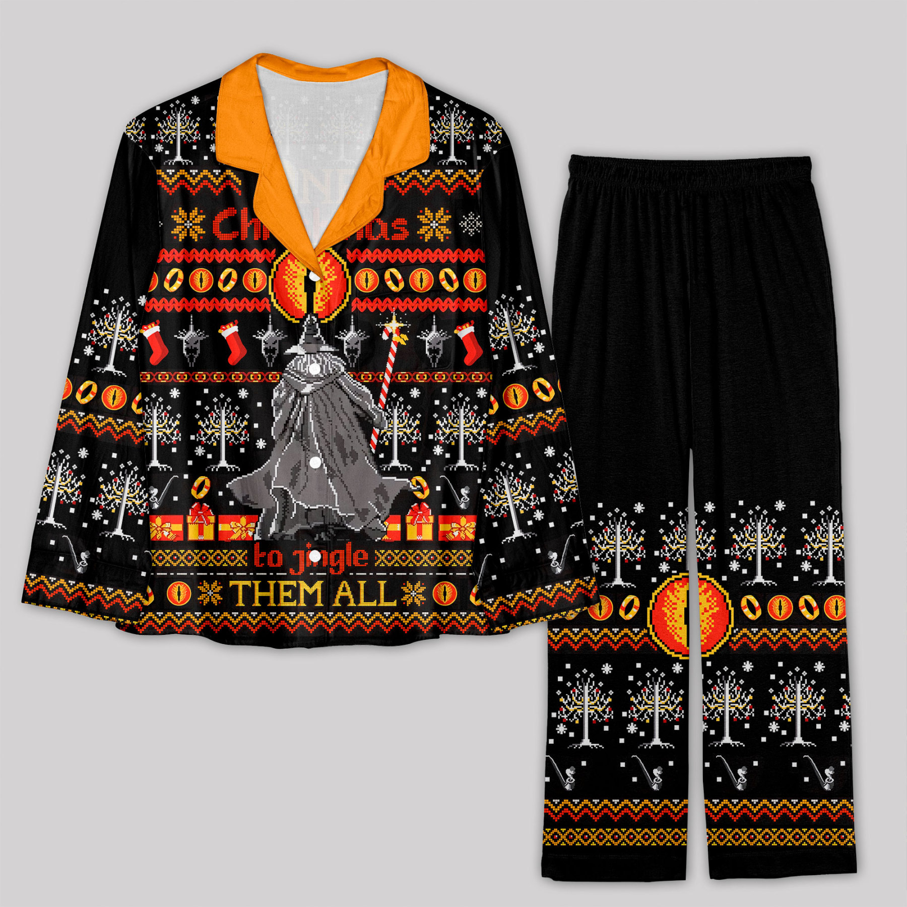 Geeksoutfit Gandalf Christmas Pajama Sets for Sale