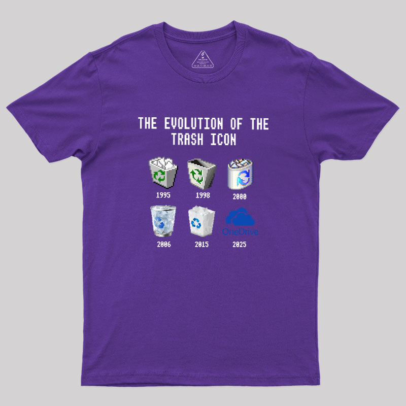 The Evolution of the Trash Icon Geek T-Shirt