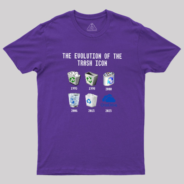 The Evolution of the Trash Icon Geek T-Shirt