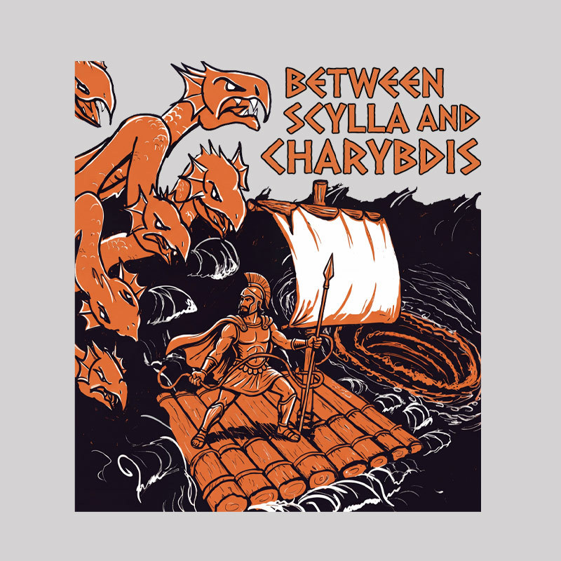 Scylla & Charybdis Greek Myth Graphic Geek T-Shirt