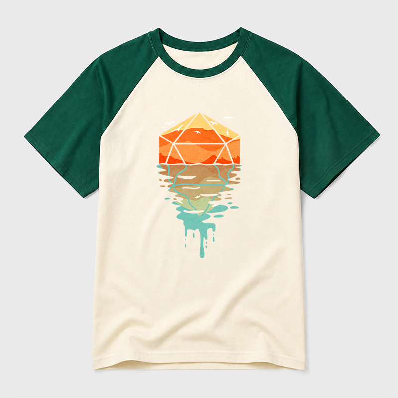 DnD Dungeons & Dragons Geek Retro Raglan T-Shirt