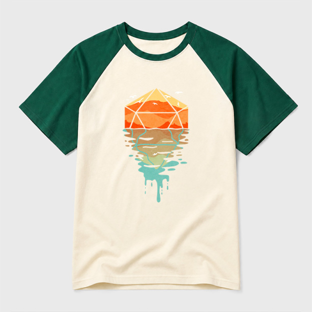 DnD Dungeons & Dragons Geek Retro Raglan T-Shirt