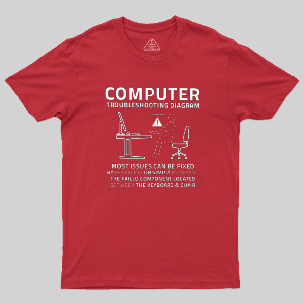 Between the Keyboard Chair Geek T-Shirt