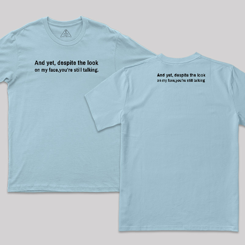 Funny Words Front and Back Printed T-Shirt