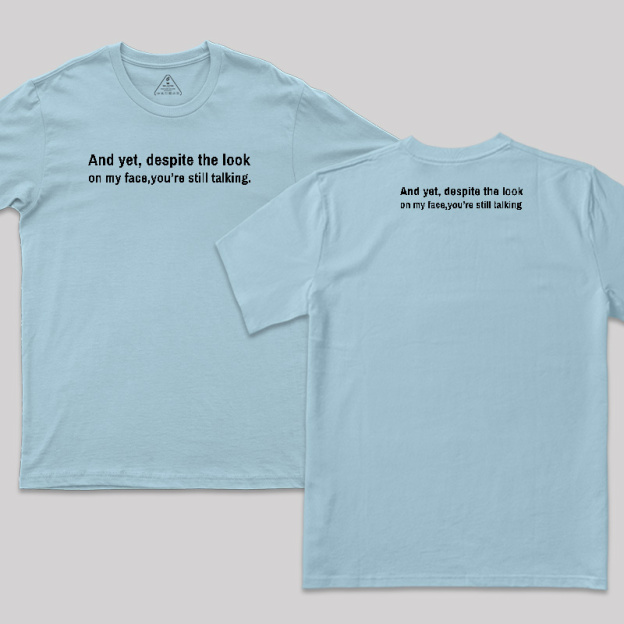 Funny Words Front and Back Printed T-Shirt