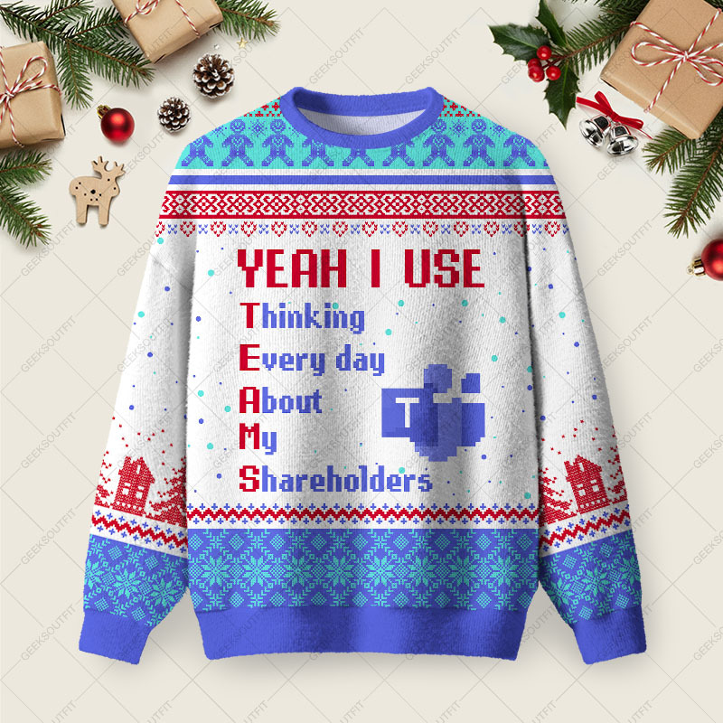 Geeksoutfit FA(LA)8 Ugly Christmas Fuzzy Fleece Sweatshirt for Sale
