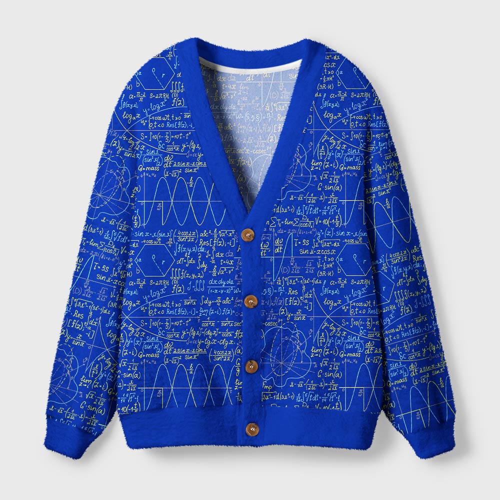 Math Function Curve Geek Ugly Cardigan Sweaters