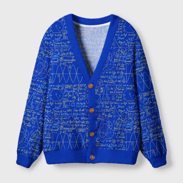 Math Function Curve Geek Ugly Cardigan Sweaters