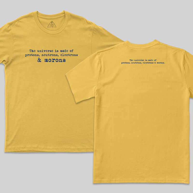 The Composition Of The Universe Science Front and Back Printed T-Shirt